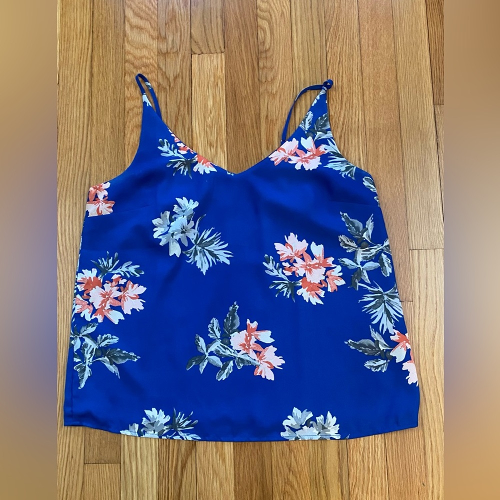 Banana Republic Floral Blue Tank